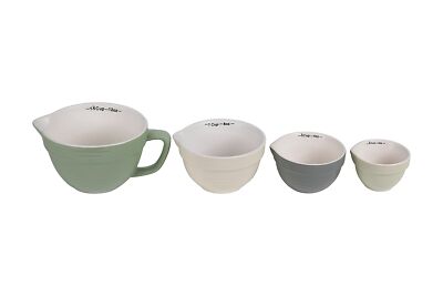 Creative Co-Op Batter Bowl Shaped (Set of 4 Sizes) Measuring Cups, Multicolor...-image