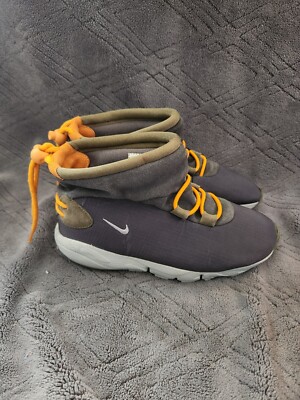Nike Air Baked Motion Mid Top Shoes Womens Sz 7 Sneakers Gray Orange-image