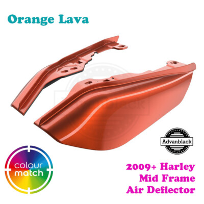 Orange Lava Mid-Frame Air Deflector For 2009+ Harley Street Road Electra Glide-image