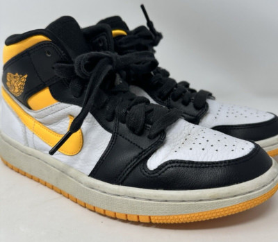 Size 7.5 Air Jordan 1 Mid White Laser-image