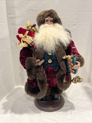 black african american christmas santa  Holiday Display 16” Creative Design Co-image