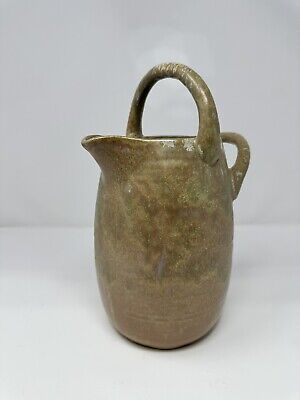 Creative Co-Op Stoneware Watering Pitcher – Neutral Color, New Open Box-image