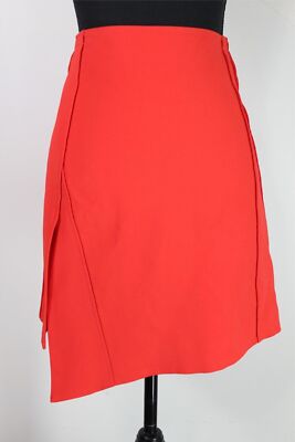 Saba orange crepe a-line skirt - AS NEW - 10 -image
