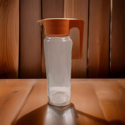 Vtg Anchor Hocking Atomic Orange Juice Pitcher-image