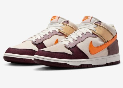 NIKE Men 9.5US Dunk Mid Coconut Milk Vivid Orange-Celestial Dv0830-101   Mill-image