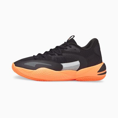 Puma Men's Court Rider 2.0 Basketball Shoes in Black and Orange-image