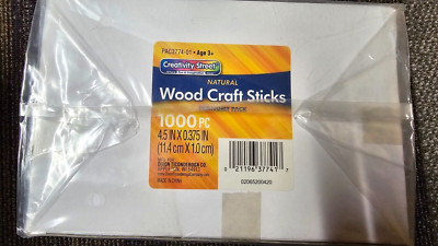 Creativity Street 377401 4.5 x 0.38 Economy Grade Wood Craft Stick (1000/Bx) New-image