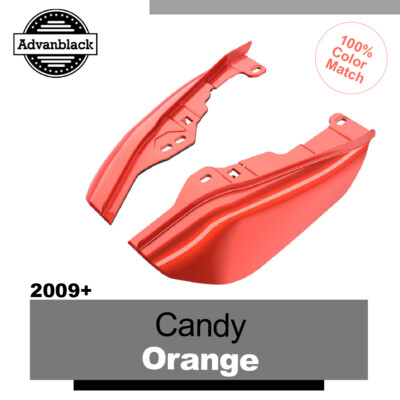 Candy Orange Mid Frame Air Deflectors Heat Shield Trim Covers For Harley 2009+-image