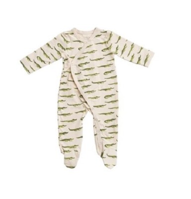 Creative Co-op - Cotton Footed Baby Bodysuit with Alligators 9-12mo - DF5747A-image