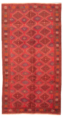 Traditional Hand-Knotted Geometric Area Rug 5'2