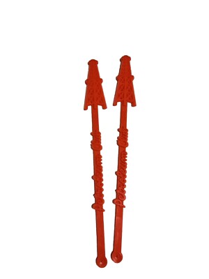 2 Vintage Houston Texas Petroleum Club Swizzle Stirrer Stick 1970's Mid-Century -image
