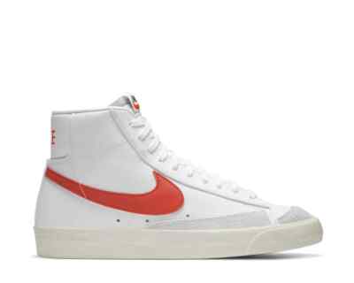 [BQ6806-110] Nike Men Blazer Mid '77 Vintage Orange White Crimson Sneakers *NEW*-image