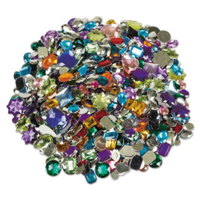 Creativity Street 3584 Acrylic Gemstones - Assrtd Colors/Shapes/Sizes (1/PK) New-image