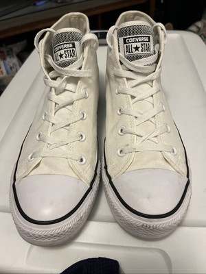 Converse Taylor All Star Syde Street M11/W13 Mid White Hyper Orange EUC-image