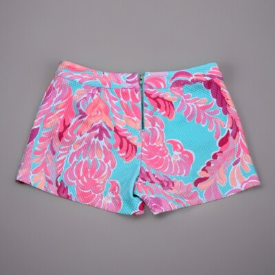 Lilly Pulitzer 20779 Alycia Multi-Color Shorts Size 0 Floral Pink Green Orange-image