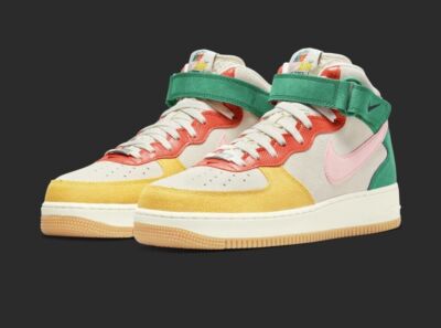 Air Force 1 Mid Vivid Sulfur and Rush Orange Men’s Size Man 14 / Woman 15.5-image