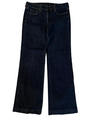 J Crew Jeans Womens 6 Blue Denim Boot Cut Mid Rise Dark Wash Stretch-image