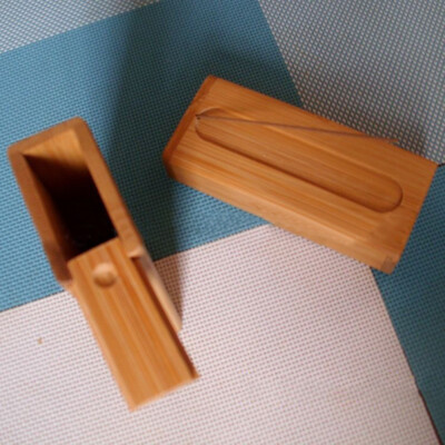 Bamboo Wood Incense Stick Holder Ash Catcher Burner Joss Stick Storage Box Case-image