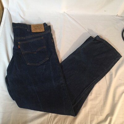 Vtg Levis 20505-0217 Mens Denim Jeans Orange Tab 38W 32L Blue USA Made Free Ship-image