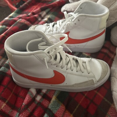 Size 7 - Nike Blazer '77 Pro Club Mid Remastered - White Safety Orange-image