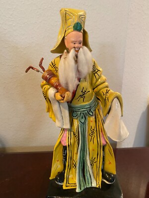Vintage Joss Doll Man Figurine by TAY GUAN HENG Handmade in Singapore Multicolor-image