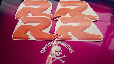 FIREBLADE LARGE RR ORANGE & RED CBR 900 MID FAIRING GRAPHICS DECALS STICKERS-image