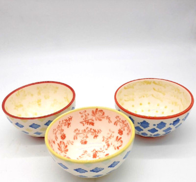 Creative Co-Op Set Of 3 Colorful 6