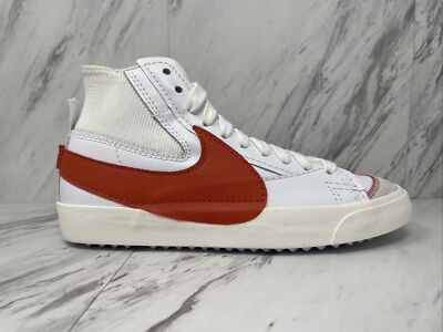 Nike Blazer Mid 77 Jumbo Swoosh Check White Mantra Orange DH7690-100 Size 10.5-image