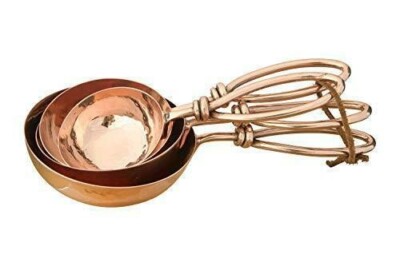 Creative Co-op Hammered Copper Plated ~ Stainless Steel Measuring Cups-image