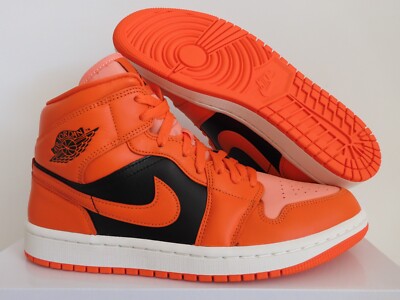 WMNS NIKE AIR JORDAN 1 MID SE CRIMSON BLISS-RUSH ORANGE SZ 9 [DM3381-600]-image