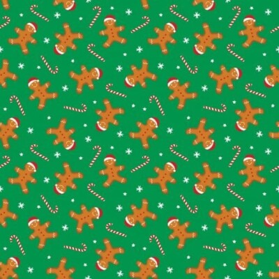 Carolina Creative Bandanna (Gingerbread Men Candy Cane) 22x 22 Christmas Holiday-image