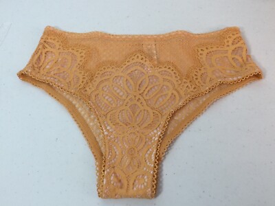 VICTORIA’S SECRET “Dream Angels” Soft Orange Mid-Rise Cheeky Panties. Sz X/S NEW-image
