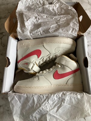 Air Force 1 MID (GS) DH2933 102 Nike sneakers Sail, Sea Coral, laser orange 7Y-image