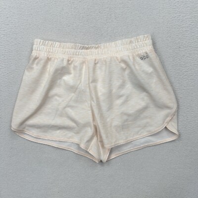 DSG Girls Mid Rise Stride Run Shorts Size Youth XL Peach Orange Built in Brief-image
