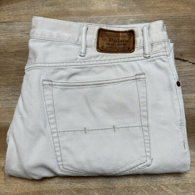 Polo Ralph Lauren Jeans Men's 38x29 Cream The Sullivan Slim Pants Stretch Casual-image