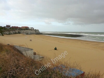 Photo 6x4 Joss Bay on a cold and windy autumn afternoon. Kingsgate/TR397 c2009-image