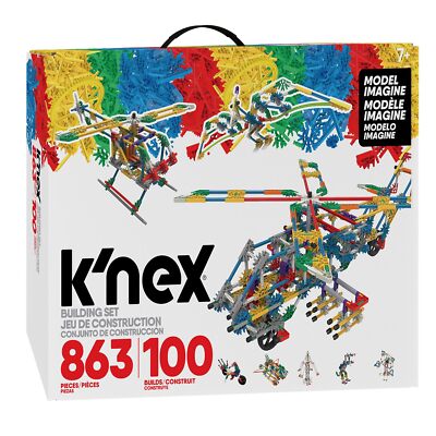 K’NEX Imagine: 100 Model Building Set – 863 Pieces, STEM Learning Creative Co...-image