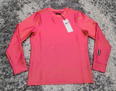 Whitespace Double Knit Stretch Mid Layer Crew Sweater Men M Bright Pink Orange-image