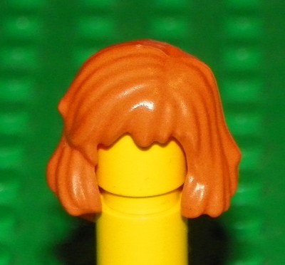 LEGO - Minifig, Headgear Hair Female Mid-Length - Orange-image