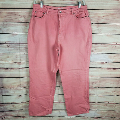 Style & Co. Easy Womens Jean Orange/Peach Denim Size 16   AN-image