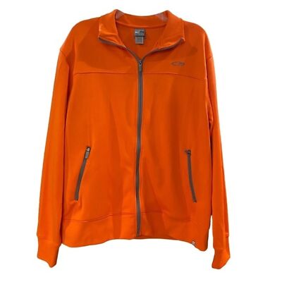 Champion Mens Full Zip Mid Layering Jacket Orange Long Sleeve Zip Pockets Size L-image