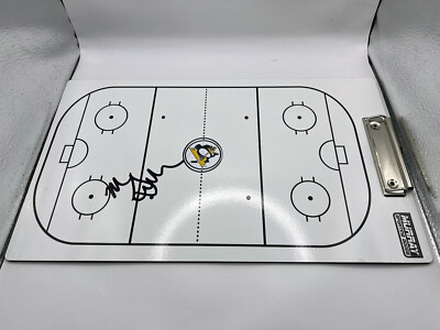 MIKE SULLIVAN Pittsburgh Penguins SIGNED Autograph Coach's Play White Board COA-image