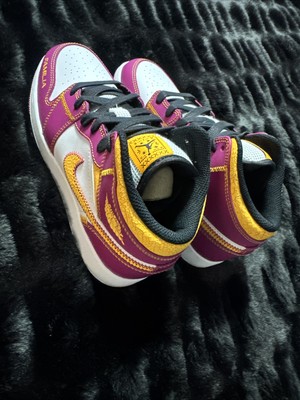 Size 4.5 (GS) - Jordan 1 Mid DÃƒÂ­a de Muertos DOD YELLOW PINK MAROON-image