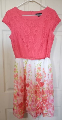 R&K Sunny Orange Lace Dress-image