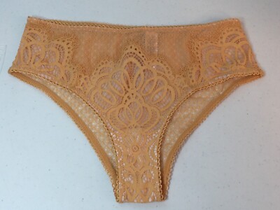 VICTORIA’S SECRET “Dream Angels” Soft Orange Mid-Rise Cheeky Panties. Small. NEW-image
