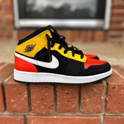 NIKE Air Jordan 1 Mid SE 'Yellow Team Orange' BQ6931-087 XB 6.5Y-image