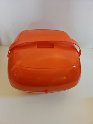 Vintage Tito Spain Mid-Century Modern Orange Plastic Picnic Master ~Complete Set-image