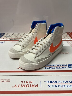 Nike Wmns Blazer Mid ‘77 ‘Sail Total Orange’ DQ4692 100 Size 5-image