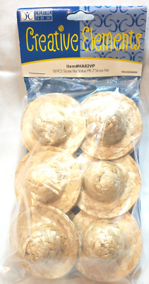 NOS Straw Hats for Dolls/Figures Creative Elements 18pcs Vintage 2
