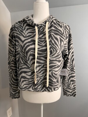 LALA Land creative Co, Woman's size S Hoodie top w drawstring Funky design, NWT-image